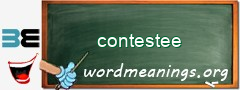 WordMeaning blackboard for contestee